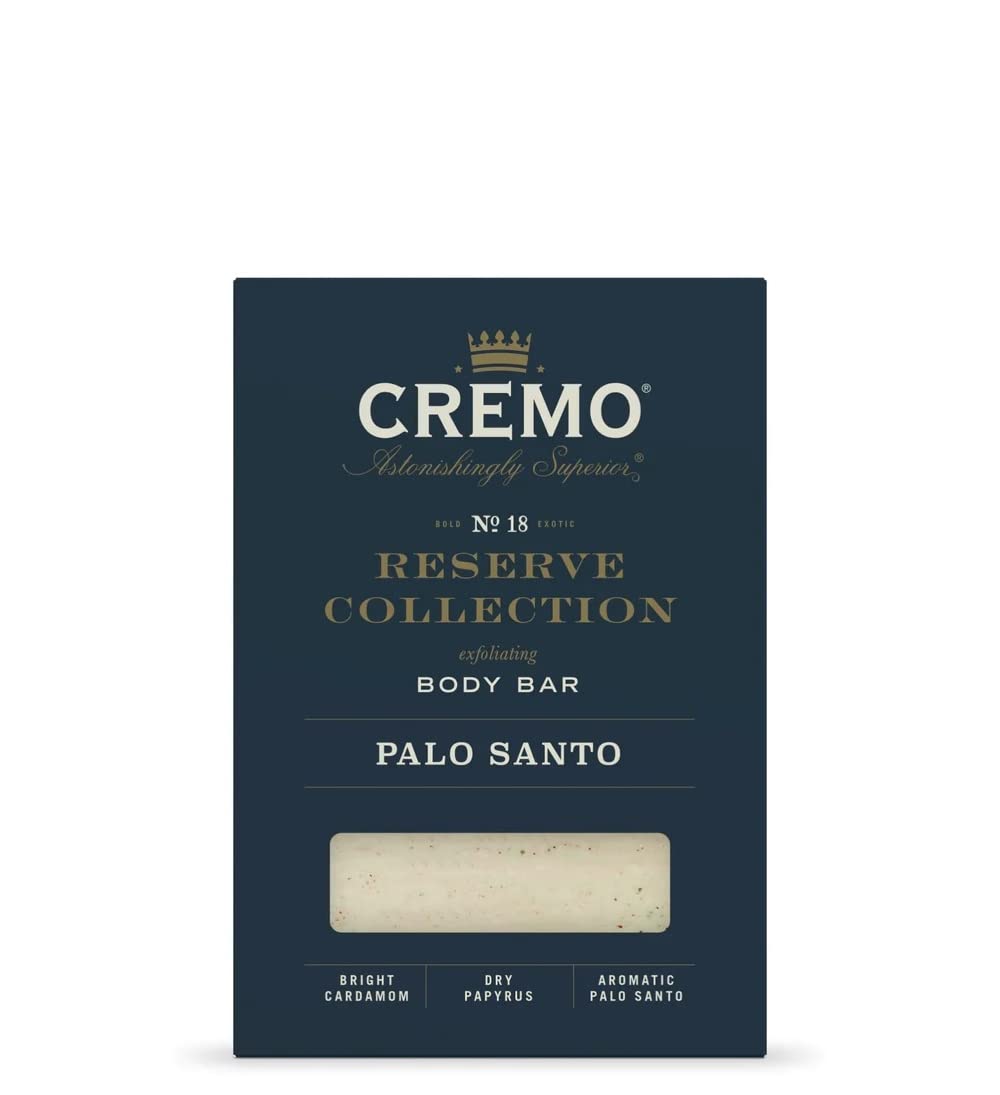 Cremo Exfoliating Body Bars Palo Santo (Reserve Collection) - A Combination Of Lava Rock And Oat Kernel Gently Polishes While Shea Butter Leaves Your Skin Feeling Smooth And Healthy (Pack Of 3)