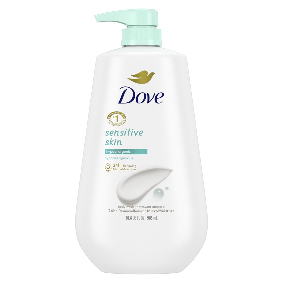 Dove Hypoallergenic Body Wash To Moisturize Sensitive Skin Body Wash For Sensitive Skin Sulfate And Paraben Free 34Oz
