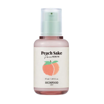 Skinfood Peach Sake Pore Serum - Pore Minimizer & Sebum Control - Skin Smoothing Facial Serum For Oily Skin - Pore Refining Serum & Pore Tightening - Acne Reducer & Minimizing Serum - 55Ml (1.85 Oz)