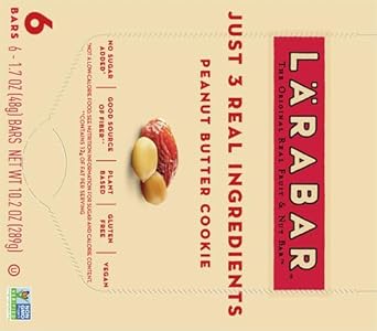 Larabar Peanut Butter Cookie, Gluten Free Vegan Fruit & Nut Bars, 6 Ct