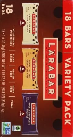 Larabar Chocolate Variety Pack, Gluten Free Vegan Fruit & Nut Bars, 18 Ct