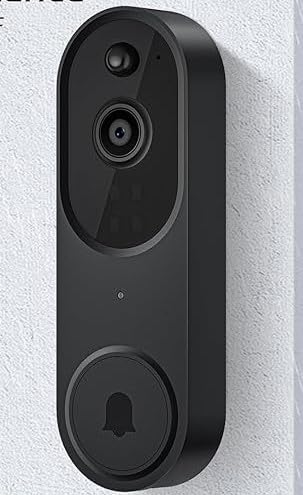 Doorbell,2-Way Audio,1080P Wireless Video, Chime Ringer Included,Live View, Night Vision, 2.4G WiFi,Cloud Storage, Battery Powered, Indoor Outdoor Surveillance (Black)