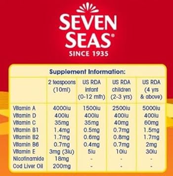 7 Seas Seven SEAS Multi-Vitamin Syrup 500ml+ Free 100ml -Helps Build Strong Immune System for Optimal Health. Contributes to a Child's Healthy Growth and Development 100