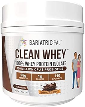 BariatricPal Clean Whey Protein (25g) with Probiotics (15 Servings) (Chocolate)