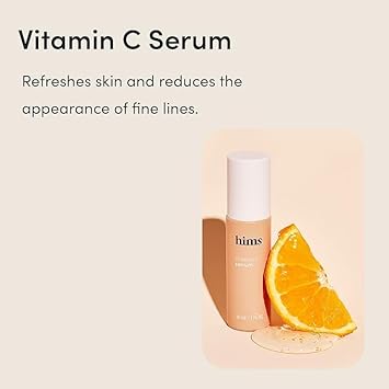 hims vitamin c serum for men - Brighten Skin Tone, Balance Complexion - Vitamin C, Highly Concentrated, Lightweight, Citrus Scent - Vegan, Cruelty-Free, No Parabens - 2 Pack : Beauty & Personal Care