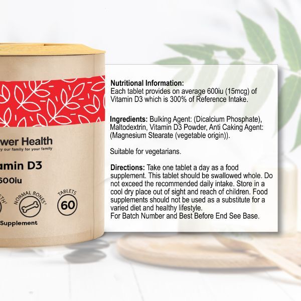 Power Health Vitamin D3 600Iu 60S Bones, Teeth & Immune