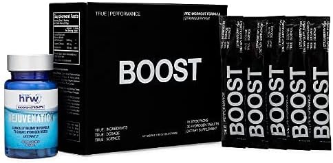 Pre Workout Mix & Nitric Oxide Booster, BOOST - Intense Performance, E