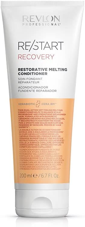 Revlon Professional Recovery Restorative Melting Conditioner, Thick & Damaged Hair Treatment To Strengthen, Repair & Nourish (200Ml) Unisex