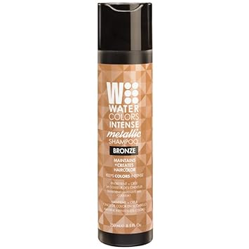 Watercolors Intense Metallic Color Depositing Sulfate Free Shampoo, Maintains & Enhances Hair Color (Intense Metallic Bronze 8.5 Fl Oz