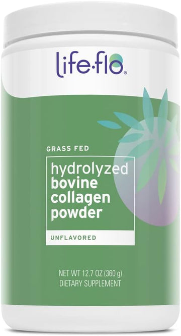 Life-Flo Hydrolyzed Bovine Collagen, Grass Fed | Supports Vibrant Skin & Hair, Bone & Joint Health | 12.7Oz, 60 Serv