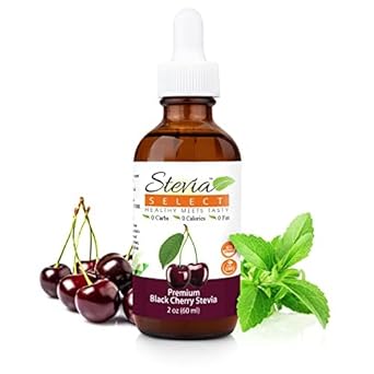 Stevia Select Black Cherry Flavor Pure Stevia Extract - Zero Calorie Sweetener - All Natural Liquid Stevia Water Enhancer Sweetener - Keto Sugar Stevia Liquid - Keto Sweetener & Sugar Alternative 2 Oz