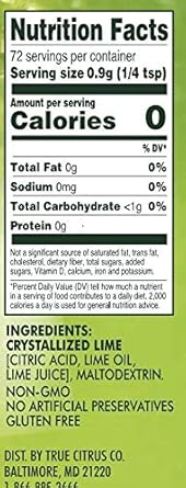 True Citrus Lime Shaker, 2.29 Ounce (Pack Of 6)