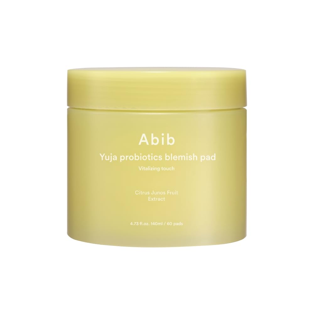 Abib Yuja Probiotics Blemish Pad Vitalizing Touch 60 Pads I Toner for Face, Facial Brightening Toner Pad, Mild Exfoliating Soothing