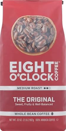 Eight O'Clock Coffee The Original, 32 Ounce (Pack Of 1) Medium Roast Whole Bean Coffee, Sweet, Fruity, Well Balanced