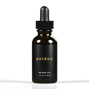 Golden Grooming Beard Oil For Men | Natural Growth Kit With Castor Oil, Jojoba Oil, And Olive Oil | Tames, Moisturizes & Styles | Cedar Frost Scent | 1Oz