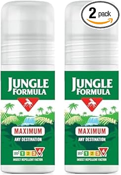 Jungle Formula Maximum Insect Repellent 50Ml - Roll-On Repellent For Long-Lasting Protection - With Deet - Maximum Level Of Protection Against Mosquitoes (Pack Of 2)