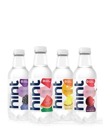 Hint Water Best Sellers Pack, 3 Bottles Each Of: Watermelon, Blackberry, Cherry, And Pineapple, Zero Calories, Zero Sugar And Zero Sweeteners, 16 Fl Oz (Pack Of 12)