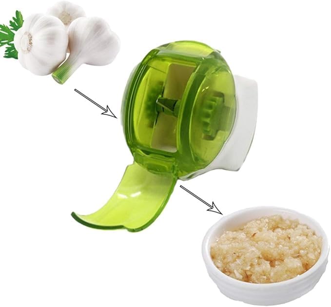 Mini Garlic Press & Dicer Wheel – Rolling Garlic Chopper, Peeler, and Crusher | Versatile Kitchen Tool for Garlic Mincing and Grinding