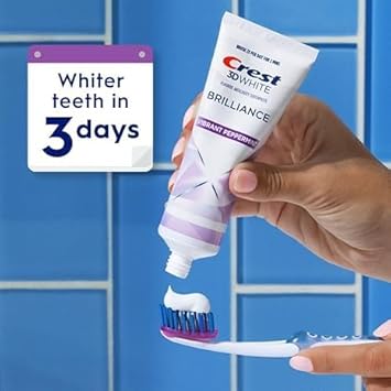 Crest 796913 3D White Brilliance Vibrant Peppermint Toothpaste, Pack Of 2