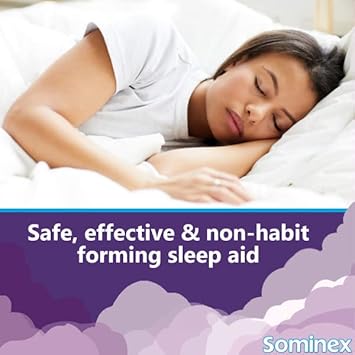 Sominex Nighttime Sleep-Aid with Diphenhydramine HCl 25 mg, Original Formula, 16 Tablets, (Pack of 6) : Health & Household