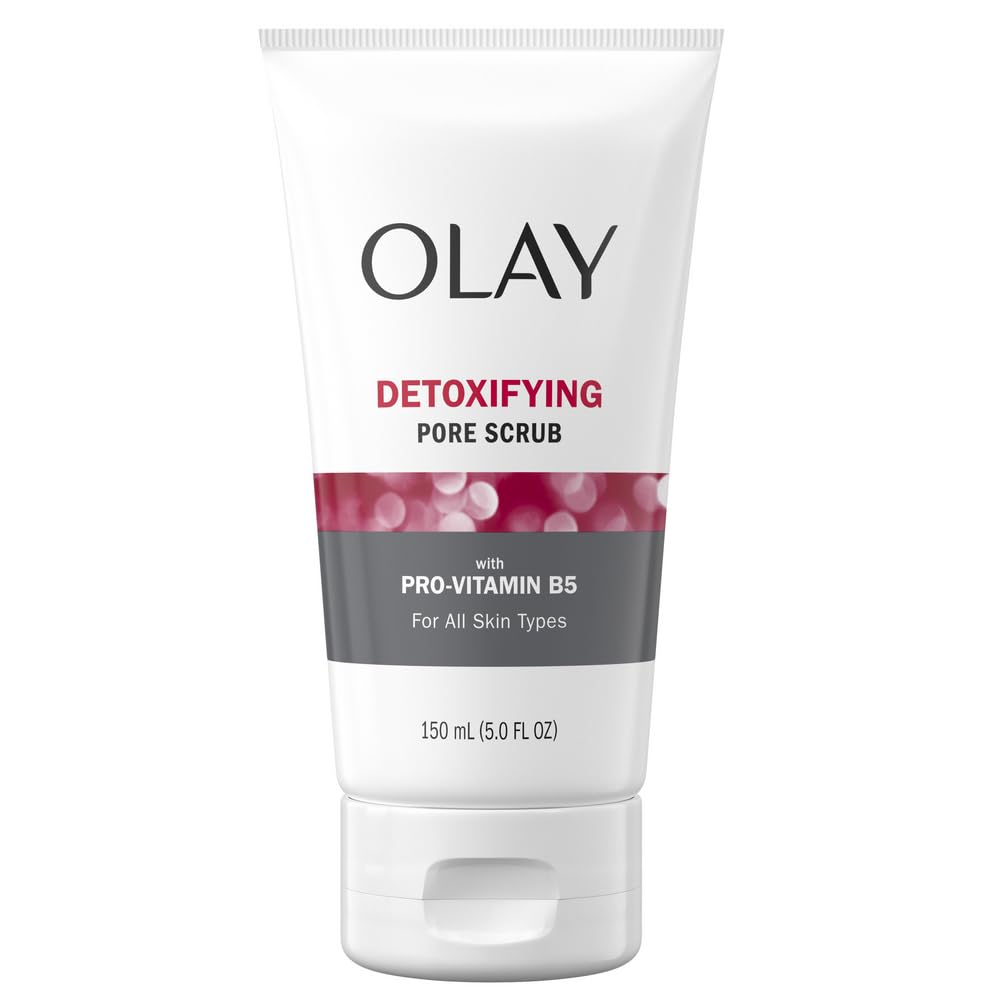 Facial Cleanser By Olay Regenerist, Detoxifying Pore Scrub & Exfoliator, 5 Oz (Pack Of 3)