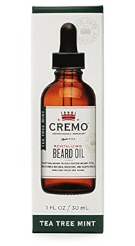 Cremo Beard Oil, Revitalizing Wild Mint, 1 fl oz - Restore Natural Moisture and Soften Your Beard To Help Relieve Beard Itch