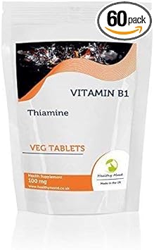 Vitamin B1 Thiamine 100Mg 60 Veg Tablets Pills Health Food Supplements Nutrition Vitamins Healthy Mood