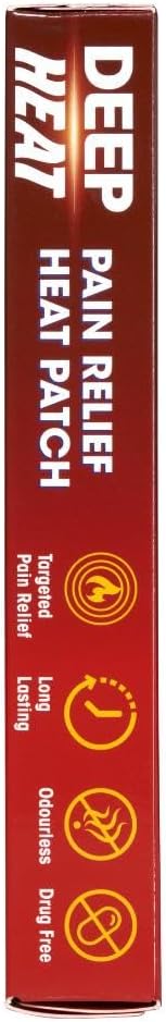 Deep Heat Pain Relief Heat Patch, Muscular Aches, Pains, Joint Stiffness (Pack Of 4 Patches)