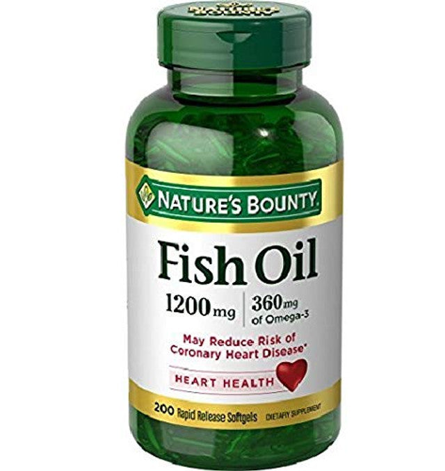 Nature?S Bounty Fish Oil, 1200Mg, 360Mcg Of Omega-3, 200 Rapid Release Softgels