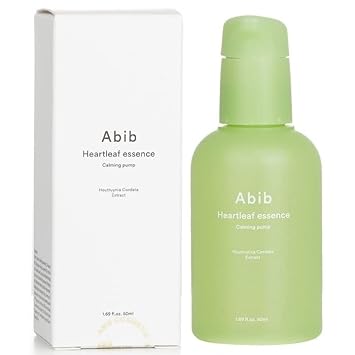 Abib Heartleaf Essence Calming Pump 1.69 fl oz / 50ml I Essence for Face, Instant Relief for Redness