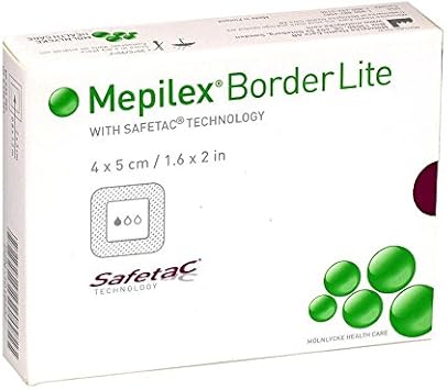 Mepilex Border Lite 1.6'' X 2'' Dressing (10 Count, Sterile, One Size, Adhesive Gel)