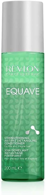 Revlon Professional Equave Strengthening Bi-Phase Detangling Conditioner For Fine And Fragile Hair, Leave-In Detangler With Heat Protection, Strengthening Detangler For Fine And Fragile Hair, 200Ml