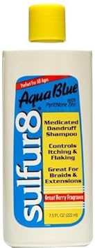 Sulfur 8 Aqua Blue Medicated Dandruff Shampoo By Sulfur 8 : Beauty & Personal Care