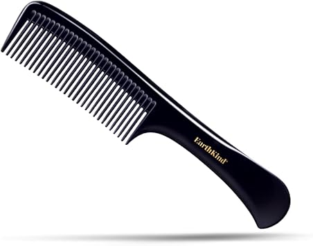 Earthkind Organic Rubber Detangling Comb - Plastic-Free, Black, One Size