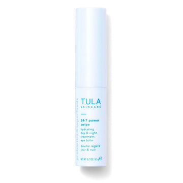 Tula 24-7 Power Swipe Hydrating Eye Balm | Dark Circle Treatment, Instant Brightening, Portable | 0.23Oz