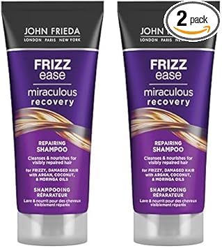 John Frieda Miraculous Recovery Shampoo, 150Ml, Smoothing And Hydrating Travel Shampoo, Anti-Frizz (Pack Of 2) For Frizzy, Dry Hair