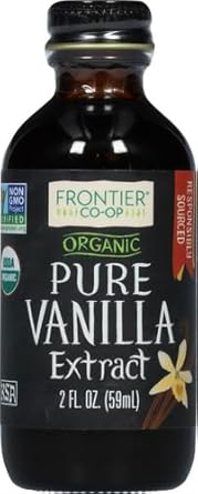 Frontier Co-Op Organic Vanilla Extract, 2 Ounce Glass Bottle, Buttery Smooth, Sugar-Free Flavor For Smoothies And More