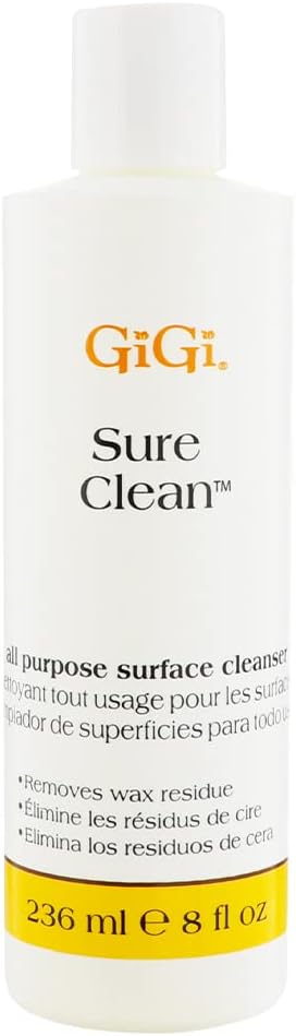 Gigi Sure Clean Wax Remover – All-Purpose Surface Cleaner For Wax Residue Removal, 8 Fl Oz