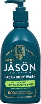 Jason Men'S Calming 2-In-1 Face And Body Wash, 16 Oz