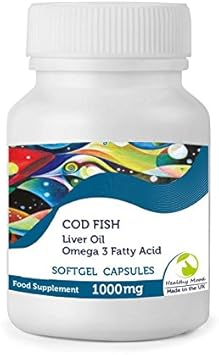 High Strength Cod Liver Oil 1000mg with Vitamin A and Vitamin D3 x 30 Capsules Bottle HEATHY Mood :Health & Personal Care