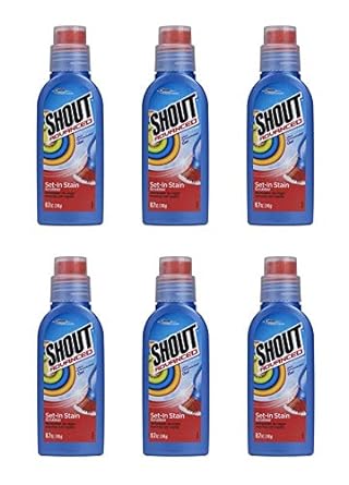 SHOUT Advanced Ultra Concentrated Gel Set-In Stain Brush Laundry Stain Remover, 8.7 oz (Pack of 6) : Health & Household