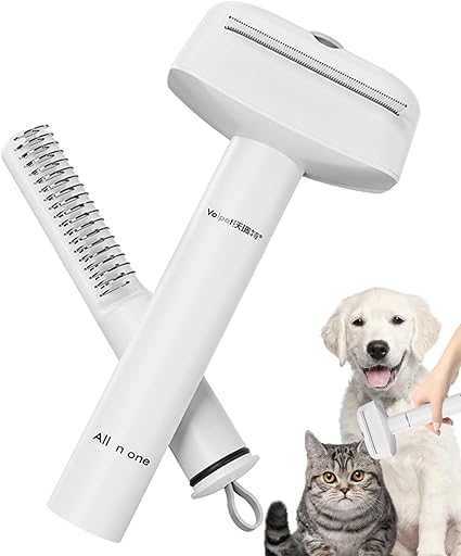 Dogs Hair Remover Comb for Dogs and Cats - Feature Comfortable Grip and Durably Comb Pin Salon Essential Grooming Tool