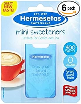 Hermesetas Mini Sweetener Tablets (Pack Of 6, Total 1800)
