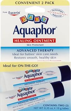 Aquaphor Baby Healing Ointment To-Go Pack - Advanced Therapy for Chapped Cheeks and Diaper Rash -2 Count(Pack of 2)