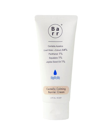 Barr Centella Calming Barrier Cream, 64% Centella Asiatica, 1% Panthenol Vitaminb5, 1% Jojoba Seed Oil, 1% Squalane, Vegan
