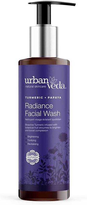 Urban Veda Radiance Facial Wash | Simple Face Wash | For Dry, Dull And Dehydrated Skin | Papaya, Licorice And Turmeric Extract | Skin Brightening Formula | Face Wash Women | Mens Face Wash | 150 Ml