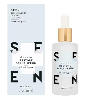 Seen Restore Scalp Serum, Fragrance Free - Dermatologist-Developed - Non-Comedogenic & Sulfate-Free Scalp Serum - Safe For Sensitive, Eczema & Acne Prone Skin