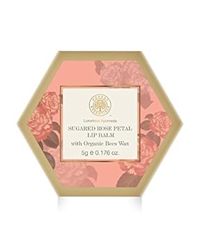 Forest Essentials Luscious Sugared Rose Petal Lip Balm : Beauty & Personal Care