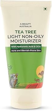 Hyd Australian Tea Tree Oil Free Moiisturizer For Face For Oily & Acne Prone Skin With & Cica |Tea Tree Light Non-Oily Moiisturizer For Face |Face Moiisturizer For Women & Men | 80 Gm