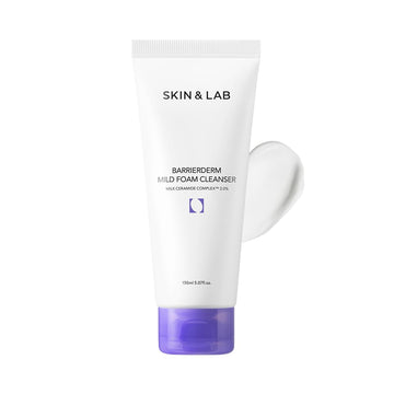 Skin&Lab Barrierderm Mild Foam Cleanser | Contains Milk Ceramide Complex | Gentle Daill Cleanser Face Wash | For All Skin Types | 5.07 Fl.Oz